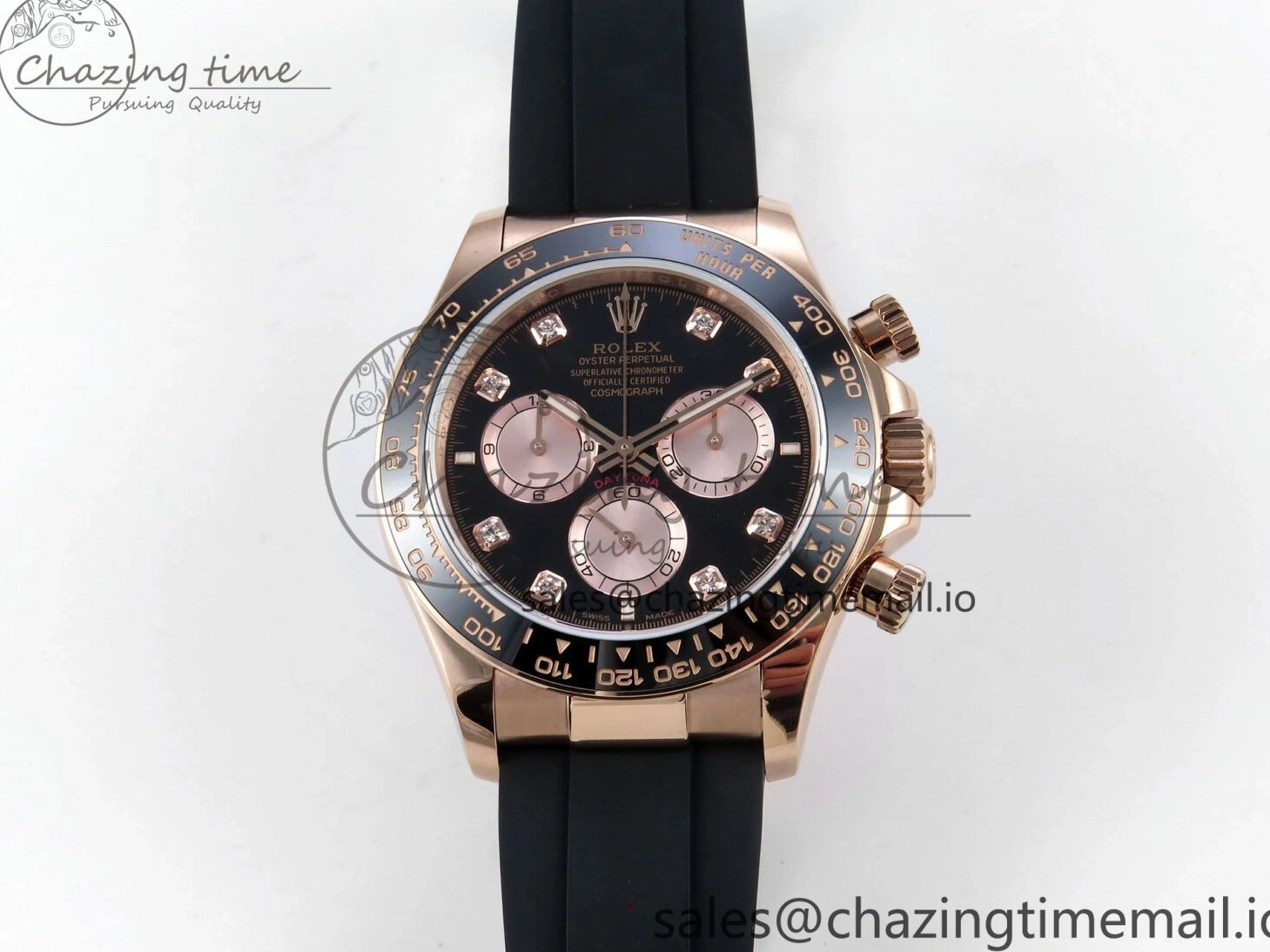 MiroTime 0516 Daytona 126515 QF 1:1 Best Edition Black RG Diamonds Dial on Oysterflex Strap SH4131 V Sophisticated 701